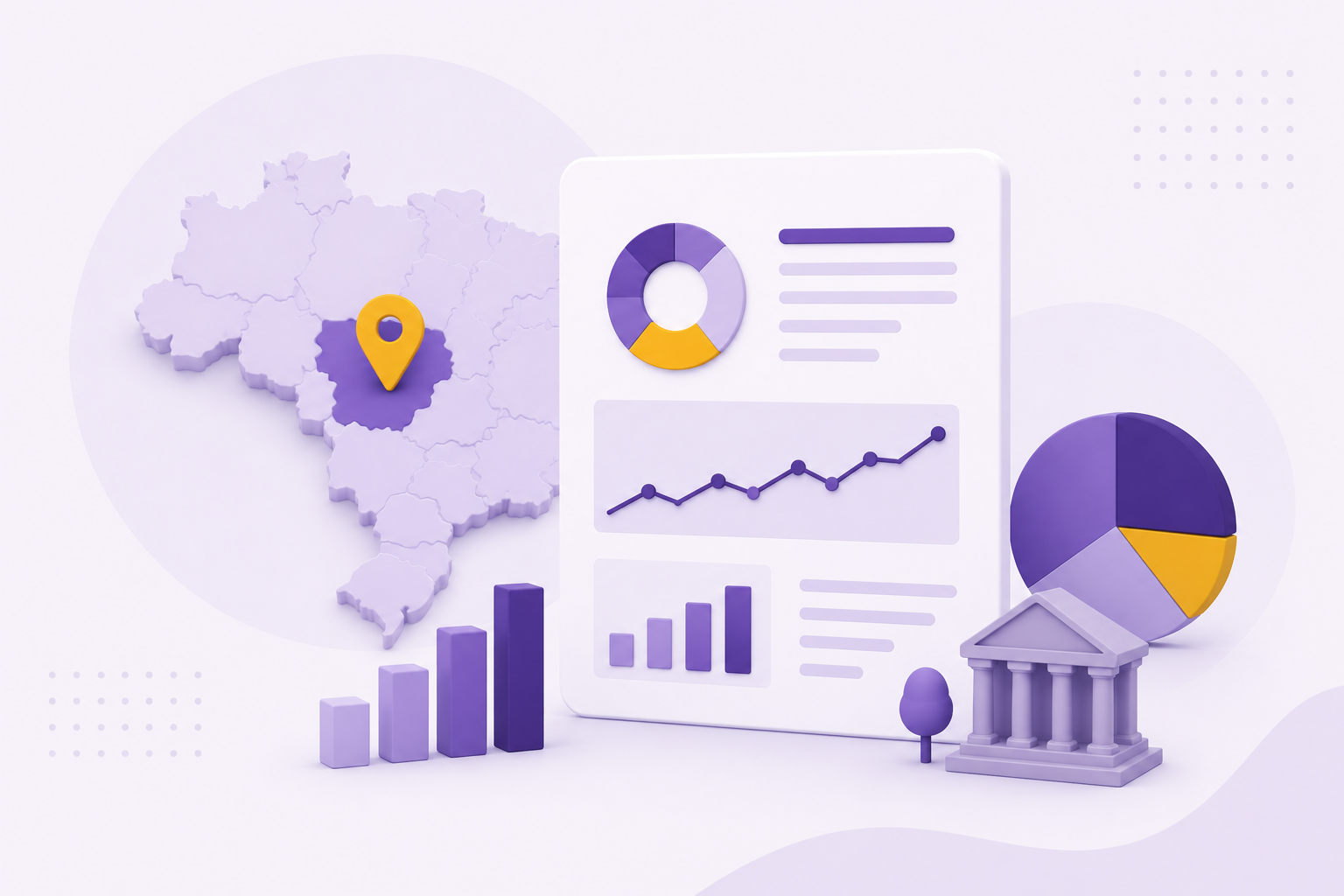 Ilustração de Análise de matrículas municipais